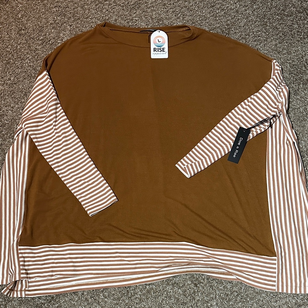NWT Light Brown Poncho Shirt
